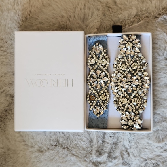 NWT Blue Heirloom Bridal Co Garter set - Picture 1 of 5